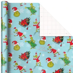 Hallmark Dr. Seuss™ Grinch 3-Pack Christmas Wrapping Paper Assortment, 105 Sq. Ft. 13 Hallmark Dr. Seuss™ Grinch 3-Pack Christmas Wrapping Paper Assortment, 105 Sq. Ft. -Hallmark Sales Grinch 3Pack Christmas Wrapping Paper 5JXW1211 07