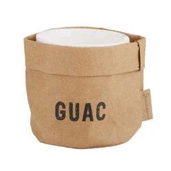 Guac Ceramic Dish And Washable Paper Holder