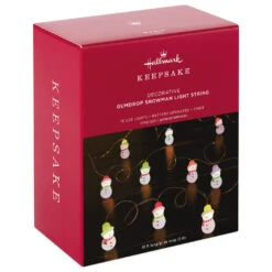 Hallmark Gumdrop Snowman 10-Light Christmas String Lights, 10' -Hallmark Sales Gumdrop Snowman Keepsake Christmas Light String 1QSB6279 04