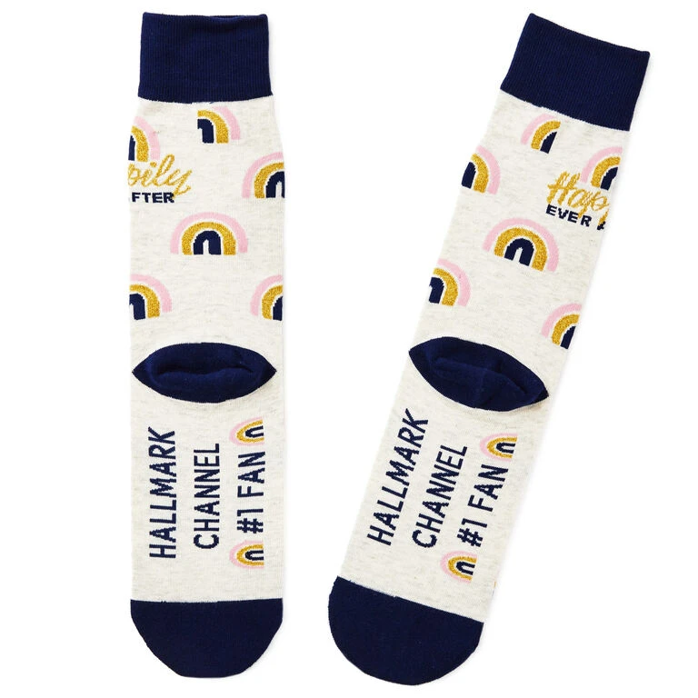 Hallmark Channel Happily Ever After Novelty Crew Socks 2 Hallmark Channel Happily Ever After Novelty Crew Socks - Image 2