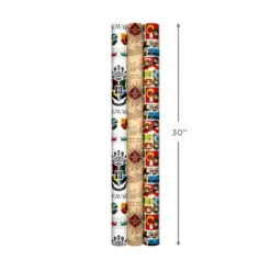 Hallmark Harry Potter™ 3-Pack Assorted Wrapping Paper, 60 Sq. Ft. Total -Hallmark Sales Harry Potter Assorted Wrapping Paper Pack 5EWR2958 08