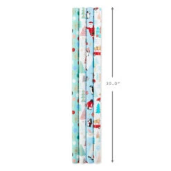 Hallmark Holiday Mix 4-Pack Christmas Wrapping Paper Assortment, 120 Sq. Ft. -Hallmark Sales Holiday Mix Assorted Christmas Wrapping Paper 5JXW1042 04