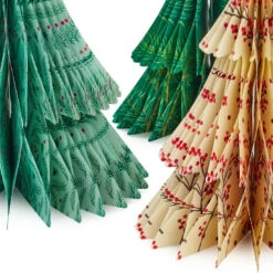 Hallmark Honeycomb Trees 3D Pop-Up Christmas Decorations, Set Of 3 6 Hallmark Honeycomb Trees 3D Pop-Up Christmas Decorations, Set Of 3 -Hallmark Sales Honeycomb Trees 3D PopUp Christmas Decorations Set 1999XPJ8046 03