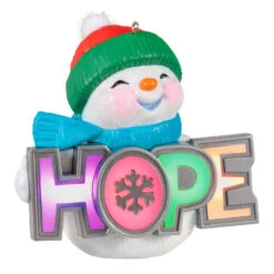 Hallmark Season Of Hope Snowman Ornament With Light