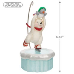 Hallmark Skating Snowball And Tuxedo Ornament With Motion 8 Hallmark Skating Snowball And Tuxedo Ornament With Motion -Hallmark Sales Ice Skating Polar Bear and Penguin Keepsake Ornament 3499QGO2677 03