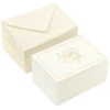 Hallmark Bulk Ivory And Gold Blank Wedding Thank-You Notes, Box Of 100