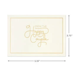 Hallmark Bulk Ivory And Gold Blank Wedding Thank-You Notes, Box Of 100 -Hallmark Sales Ivory and Gold Blank Wedding ThankYou Notes Bulk Pack 5STZ1065 04