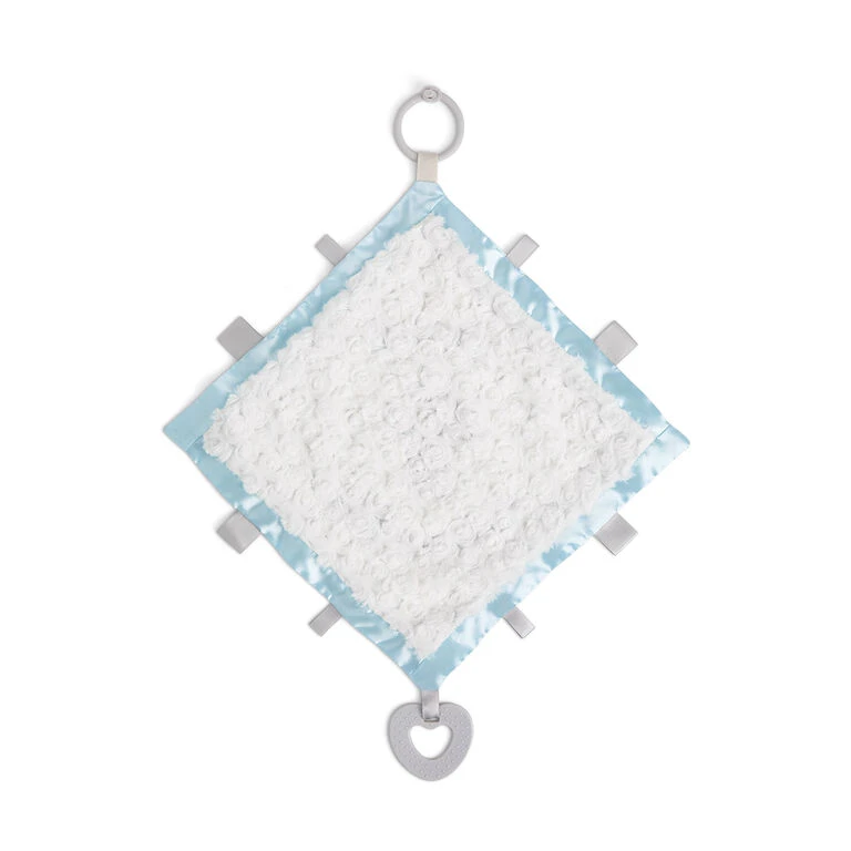 Demdaco Jesus Loves Me Blue Trim Activity Blankie 2 Demdaco Jesus Loves Me Blue Trim Activity Blankie - Image 2