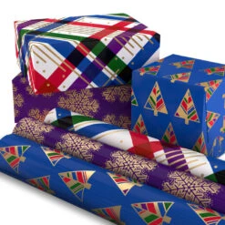 Hallmark Jewel Tones Assorted 3-Pack Christmas Wrapping Paper, 120 Sq. Ft. -Hallmark Sales Jewel Tones Christmas Wrapping Paper Set 5JXW1251 03