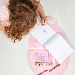 Mud Pie Kids Rainbow Art Folio Case -Hallmark Sales Kids Felt Rainbow Art Case With Crayons and Paper 12600208R 03