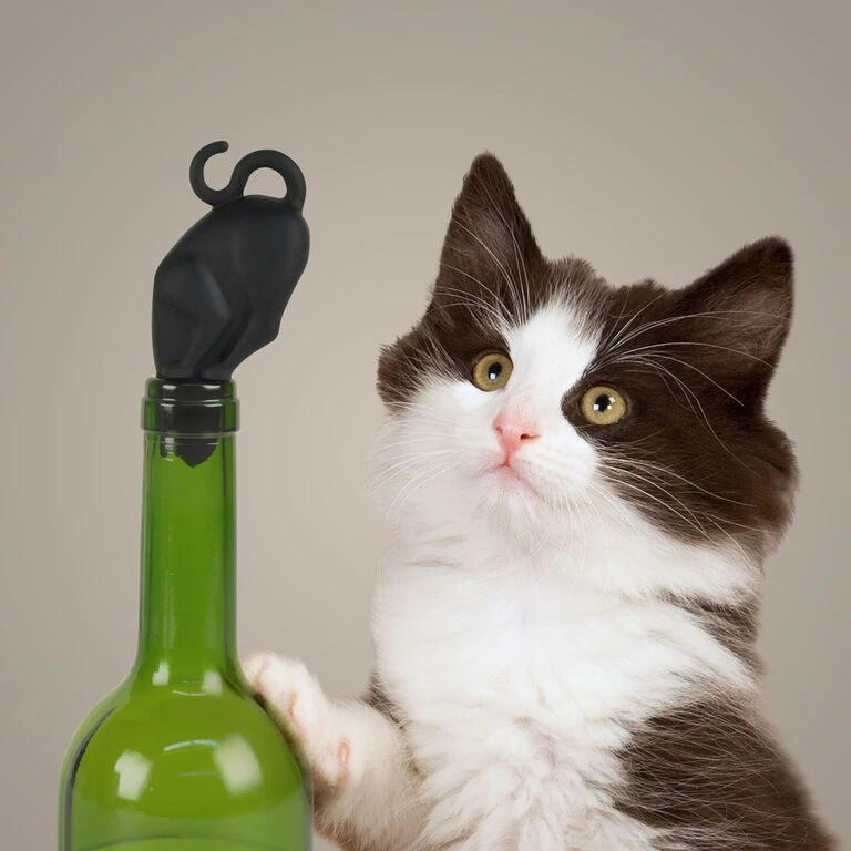 Fred Stop Kitty Wine Bottle Stopper 2 Fred Stop Kitty Wine Bottle Stopper - Image 2