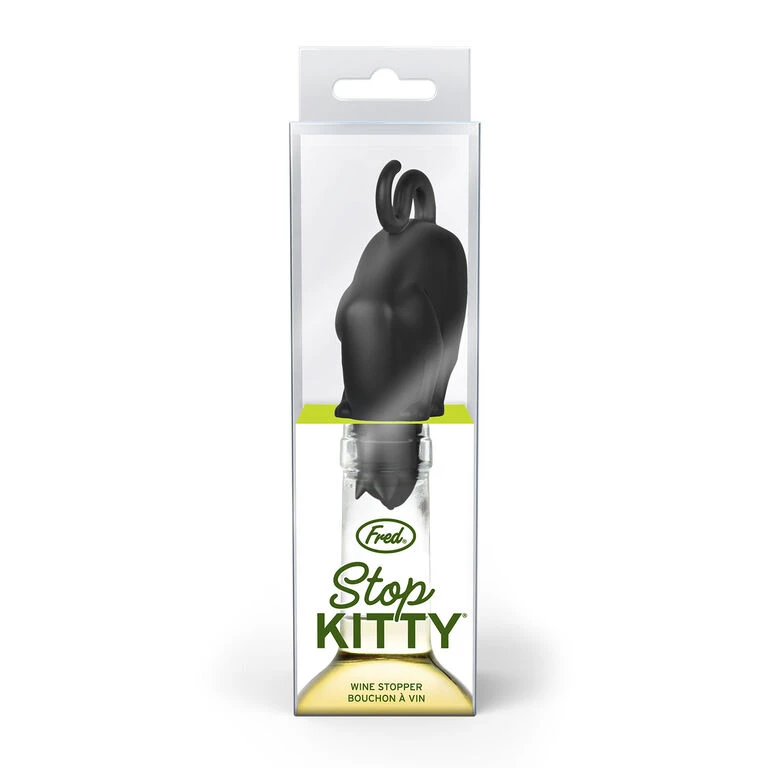 Fred Stop Kitty Wine Bottle Stopper 3 Fred Stop Kitty Wine Bottle Stopper - Image 3
