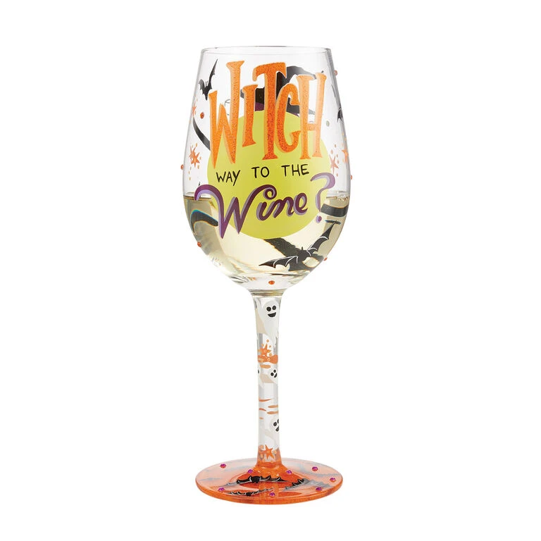 Enesco Lolita Witch Way To The Wine Glass, 15 Oz. 3 Enesco Lolita Witch Way To The Wine Glass, 15 Oz. - Image 3