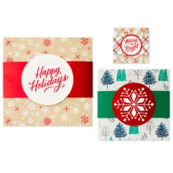 Hallmark Merry And Bright 3-Pack Christmas Gift Boxes, Assorted Sizes And Designs -Hallmark Sales Merry and Bright Assorted Christmas Gift Boxes 5XBC1129 06