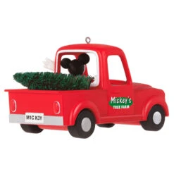 Hallmark Disney Mickey Mouse Mickey's Tree Farm 2023 Ornament -Hallmark Sales Mickey Christmas Tree Truck Keepsake Ornament 1999QXD6677 06