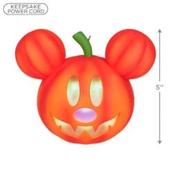 Hallmark Disney Mickey Mouse Mysterious Mickey Jack-o'-Lantern Ornament With Light -Hallmark Sales Mickey Mouse JackoLantern Keepsake Ornament 2699QFO5347 03