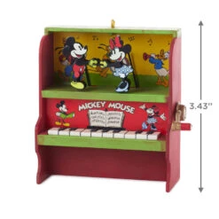 Hallmark Disney Mickey And Minnie Let's Dance! Musical Ornament With Motion -Hallmark Sales Mickey and Minnie Piano Keepsake Ornament 2699QXD6717 03