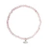 Mini Faceted Rose Quartz Beaded Stacking Bracelet