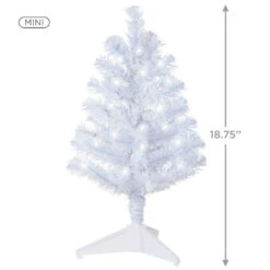 Hallmark Miniature White Pre-Lit Christmas Tree, 18.75" -Hallmark Sales Miniature White PreLit Christmas Tree 2499QSB6243 03