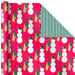 Hallmark Mod Holiday 3-Pack Reversible Wrapping Paper Assortment, 120 Sq. Ft. -Hallmark Sales Mod Holiday Assorted Reversible Wrapping Paper 5JXW1072 05
