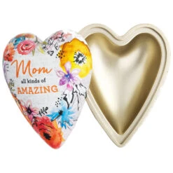 Amazing Mom Art Heart Trinket Box, 3.5" -Hallmark Sales Mom All Kinds of Amazing HeartShaped Trinket Box 1003480350 03