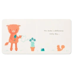 Hallmark MopTops Highland Cow Stuffed Animal With You Make A Difference Board Book -Hallmark Sales MopTops Plush Cow Stuffed Animal Board Book 1KID1537 06