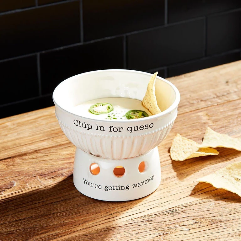 Mud Pie Queso Dip Cup And Warming Stand, Set Of 2 2 Mud Pie Queso Dip Cup And Warming Stand, Set Of 2 - Image 2