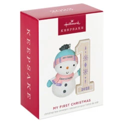 Hallmark My First Christmas Snowman 2023 Ornament 9 Hallmark My First Christmas Snowman 2023 Ornament -Hallmark Sales My 1st Christmas Snowman Keepsake Ornament 1699QGO2739 04