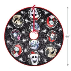 Hallmark Disney Tim Burton's The Nightmare Before Christmas Halloween Town Christmas Tree Skirt, 48" -Hallmark Sales Nightmare Before Christmas Keepsake Tree Skirt 7999QFM3939 03