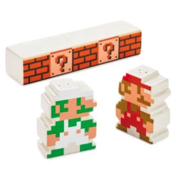Hallmark Nintendo Super Mario Bros.® Mario And Luigi Salt And Pepper Shakers, Set Of 3 5 Hallmark Nintendo Super Mario Bros.® Mario And Luigi Salt And Pepper Shakers, Set Of 3 -Hallmark Sales Nintendo Super Mario Luigi Salt And Pepper Shaker Set 1NIT1001 03