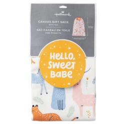 Hallmark 28" Pastel Animals Large Fabric Gift Bag With Tag -Hallmark Sales Pastel Animals Fabric Gift Sack With Tag 1499EGB7167 07