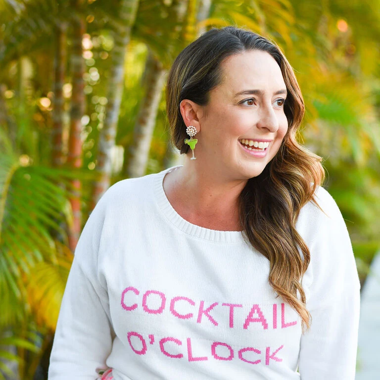 Pearl Cluster And Margarita Glass Drop Earrings 2 Pearl Cluster And Margarita Glass Drop Earrings - Image 2