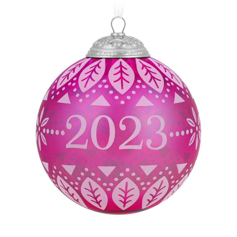 Hallmark Christmas Commemorative 2023 Glass Ball Ornament 1 Hallmark Christmas Commemorative 2023 Glass Ball Ornament