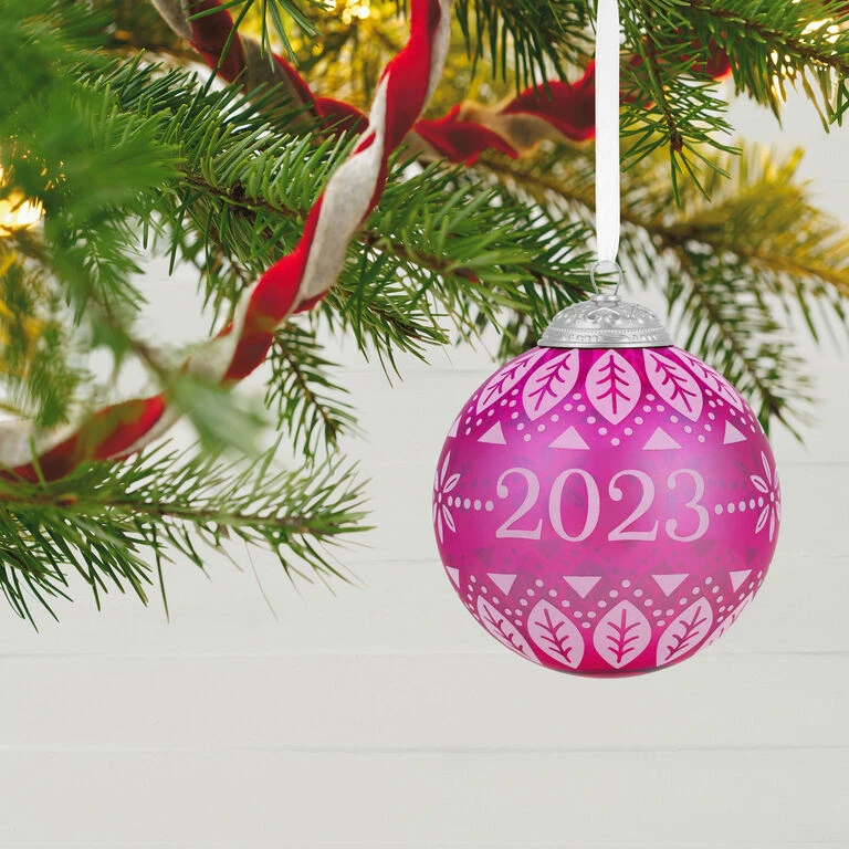 Hallmark Christmas Commemorative 2023 Glass Ball Ornament 2 Hallmark Christmas Commemorative 2023 Glass Ball Ornament - Image 2