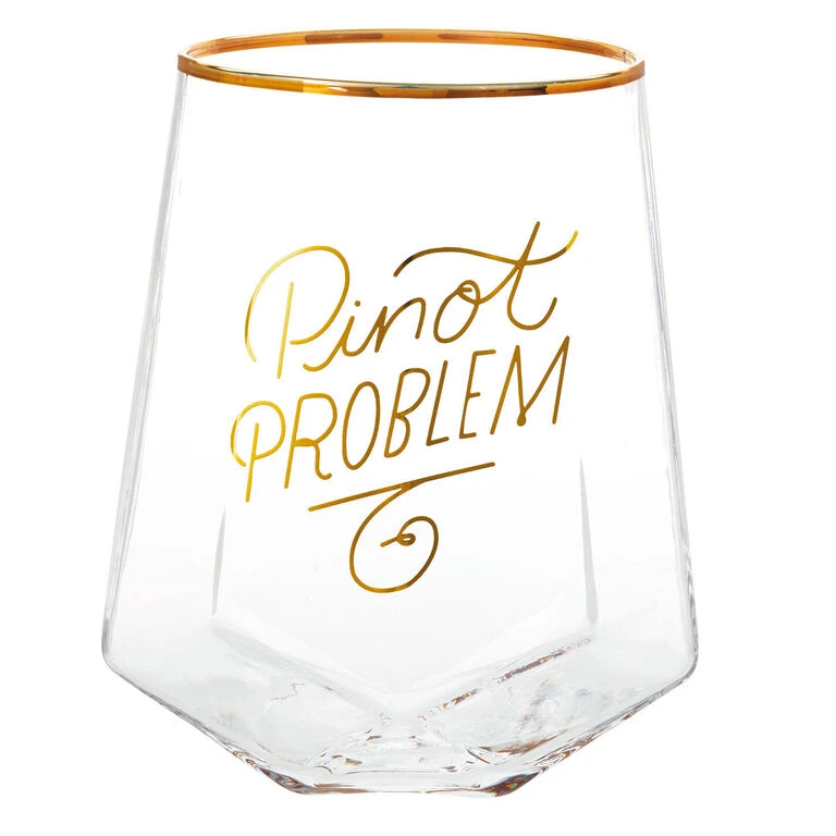 Hallmark Pinot Problem Geometric Stemless Wine Glass, 19 Oz. 1 Hallmark Pinot Problem Geometric Stemless Wine Glass, 19 Oz.