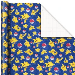 Hallmark Assorted Pokémon Wrapping Paper 3-Pack, 60 Sq. Ft. -Hallmark Sales Pokmon Wrapping Paper for Kids Birthdays 5EWR2645 04