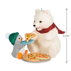 Hallmark Snowball And Tuxedo Sharing A Slice Ornament 8 Hallmark Snowball And Tuxedo Sharing A Slice Ornament -Hallmark Sales Polar Bear and Penguin Keepsake Ornament 1799QXR8049 03