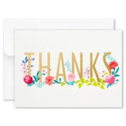 Hallmark Pretty Floral Assorted Blank Thank-You Notes, Box Of 24 -Hallmark Sales Pretty Floral Assorted Blank ThankYou Notes in Box 1499TYN2424 03
