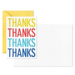 Hallmark Primary Colors Assorted Blank Thank-You Notes, Pack Of 48 11 Hallmark Primary Colors Assorted Blank Thank-You Notes, Pack Of 48 -Hallmark Sales Primary Colors Blank ThankYou Notes Assortment Pack 5STZ1057 05