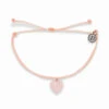 Pura Vida Stone Heart Rose Quartz Charm Bracelet