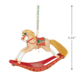 Hallmark 50 Years Of Memories Rocking Horse Special Edition Porcelain Ornament -Hallmark Sales Rocking Horse 50 Years Keepsake Ornament 2599QGO2507 03