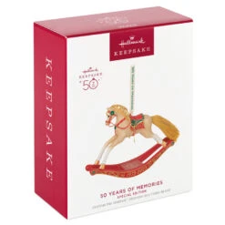 Hallmark 50 Years Of Memories Rocking Horse Special Edition Porcelain Ornament -Hallmark Sales Rocking Horse 50 Years Keepsake Ornament 2599QGO2507 04