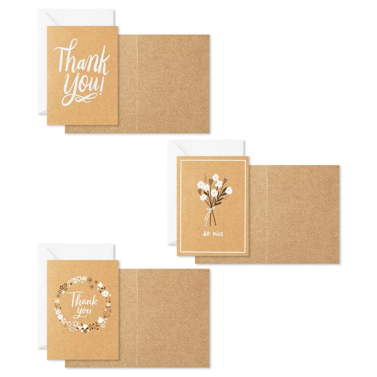 Hallmark Rustic Floral Boxed Blank Thank-You Notes Assortment, Pack Of 48 3 Hallmark Rustic Floral Boxed Blank Thank-You Notes Assortment, Pack Of 48 - Image 3