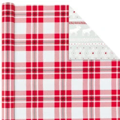 Hallmark Rustic Winter 3-Pack Reversible Metallic Christmas Wrapping Paper, 120 Sq. Ft. -Hallmark Sales Rustic Winter Reversible Christmas Wrapping Paper 5JXW1034 05