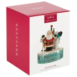 Hallmark Nostalgic Noel Ornament With Sound And Motion 9 Hallmark Nostalgic Noel Ornament With Sound And Motion -Hallmark Sales Santa Snowman Reindeer Spinning Keepsake Ornament 4499QGO2769 04