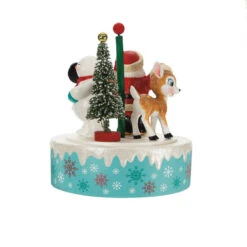 Hallmark Nostalgic Noel Ornament With Sound And Motion 11 Hallmark Nostalgic Noel Ornament With Sound And Motion -Hallmark Sales Santa Snowman Reindeer Spinning Keepsake Ornament 4499QGO2769 06
