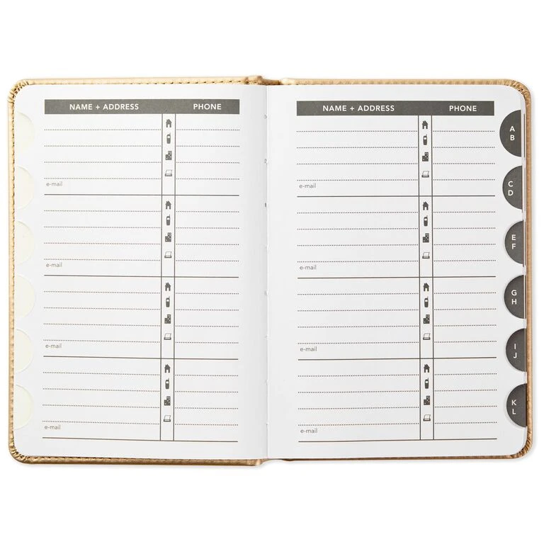 Hallmark Satin Gold Address Book 3 Hallmark Satin Gold Address Book - Image 3