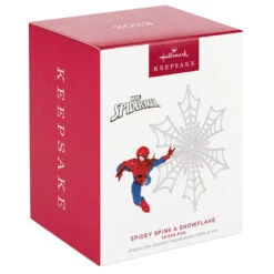 Hallmark Marvel Spider-Man Spidey Spins A Snowflake Ornament -Hallmark Sales Spiderman Snowflake Keepsake Ornament 1999QXI7467 04
