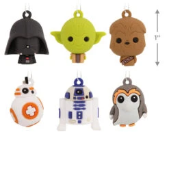 Mini Star Wars™ Shatterproof Hallmark Ornaments, Set Of 6 -Hallmark Sales Star Wars Characters Miniature Christmas Ornaments Set of 6 2HCM6129 03