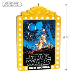 Hallmark Star Wars: A New Hope™ Now Showing Ornament With Light -Hallmark Sales Star Wars Movie Poster Keepsake Ornament 2499QXI7149 03